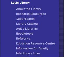 Library website detail